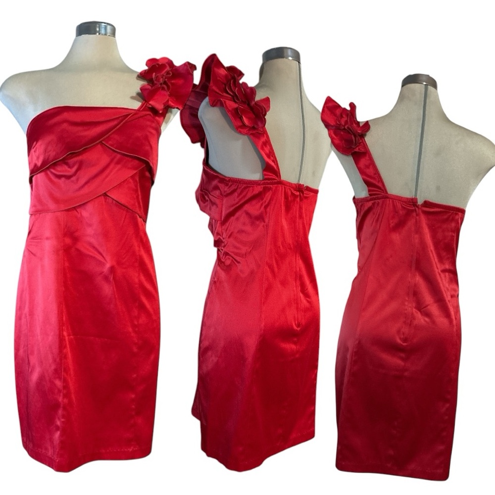 Bushes Red Satin Elegant Dress Size 13